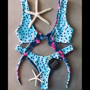 NWOT Moana Bikini Dotty Dino Bottoms